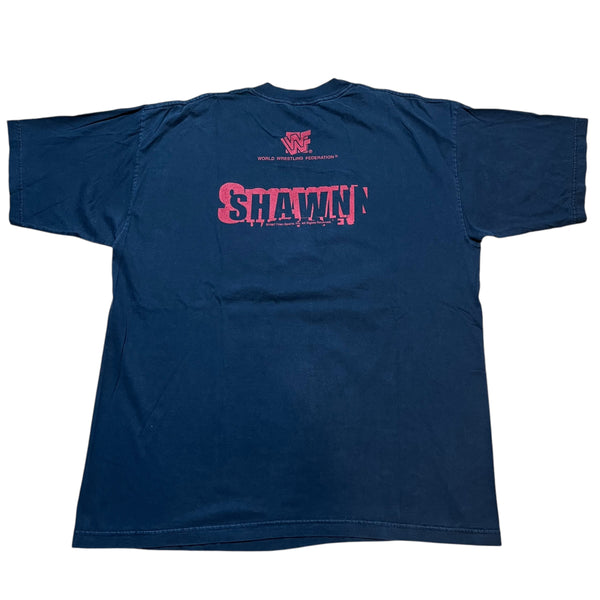 Vintage TITAN SPORTS Shawn Michaels Big Face 1997 WWF Wrestling T Shirt 90s Black