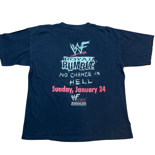 Vintage WWF Stone Cold Steve Austin Royal Rumble No Chance In Hell 1999 Wrestling T Shirt 90s Black XL