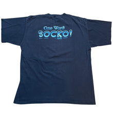Load image into Gallery viewer, Vintage ALSTYLE Mick Foley Mankind Talk To The Sock One Word Socko Wrestling T Shirt 90s Black XL
