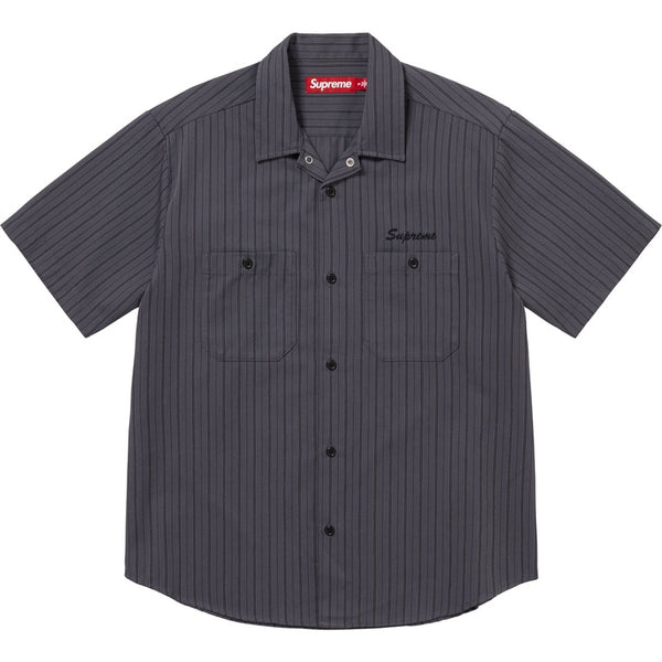 NEW Supreme AOI Eyes S/S Work Shirt Stripe Sz Large