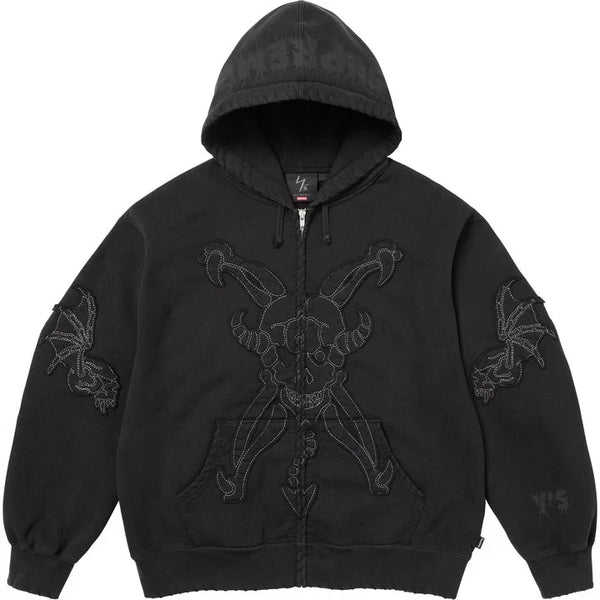 NEW Supreme Y's by Yohji Yamamoto Zip Up Hooded Sweatshirt Black Sz Small