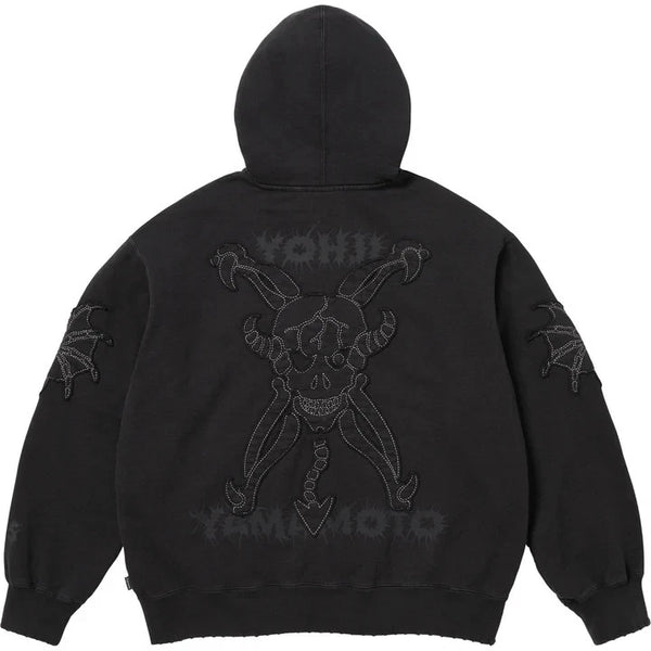 NEW Supreme Y's by Yohji Yamamoto Zip Up Hooded Sweatshirt Black Sz Small