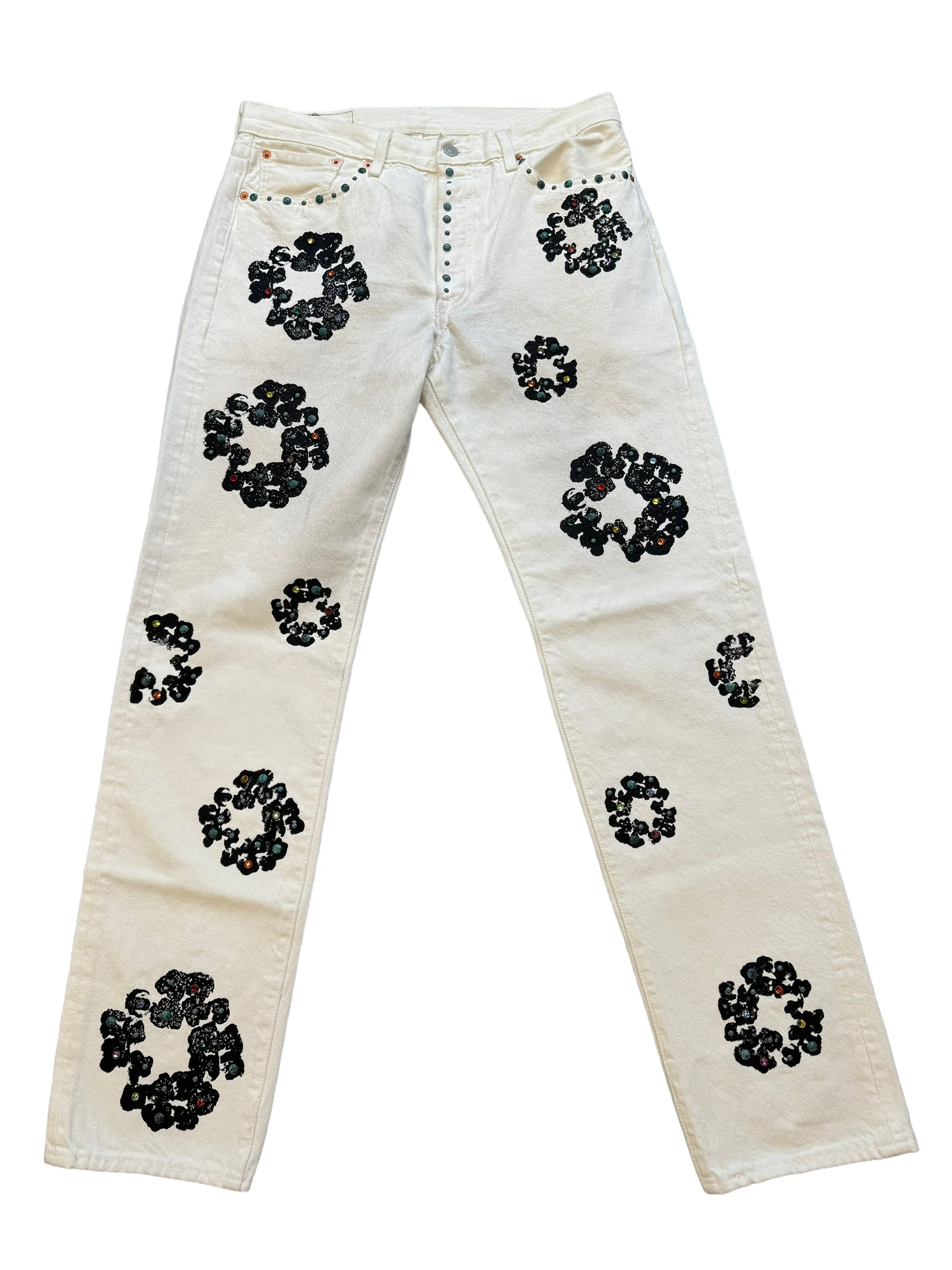 DENIM TEARS x LEVI'S 501 Cotton Rhinestone Wreath Jeans Pre-Owned