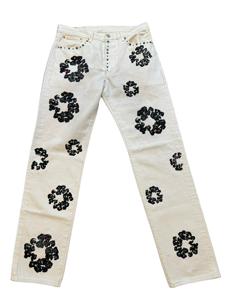 Denim Tears x Levi's 501 Cotton Rhinestone Wreath Jeans Pre-Owned  Tagged W 34 L 34