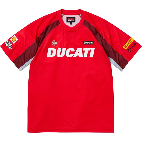 NEW Supreme Ducati Soccer Jersey Red Large
