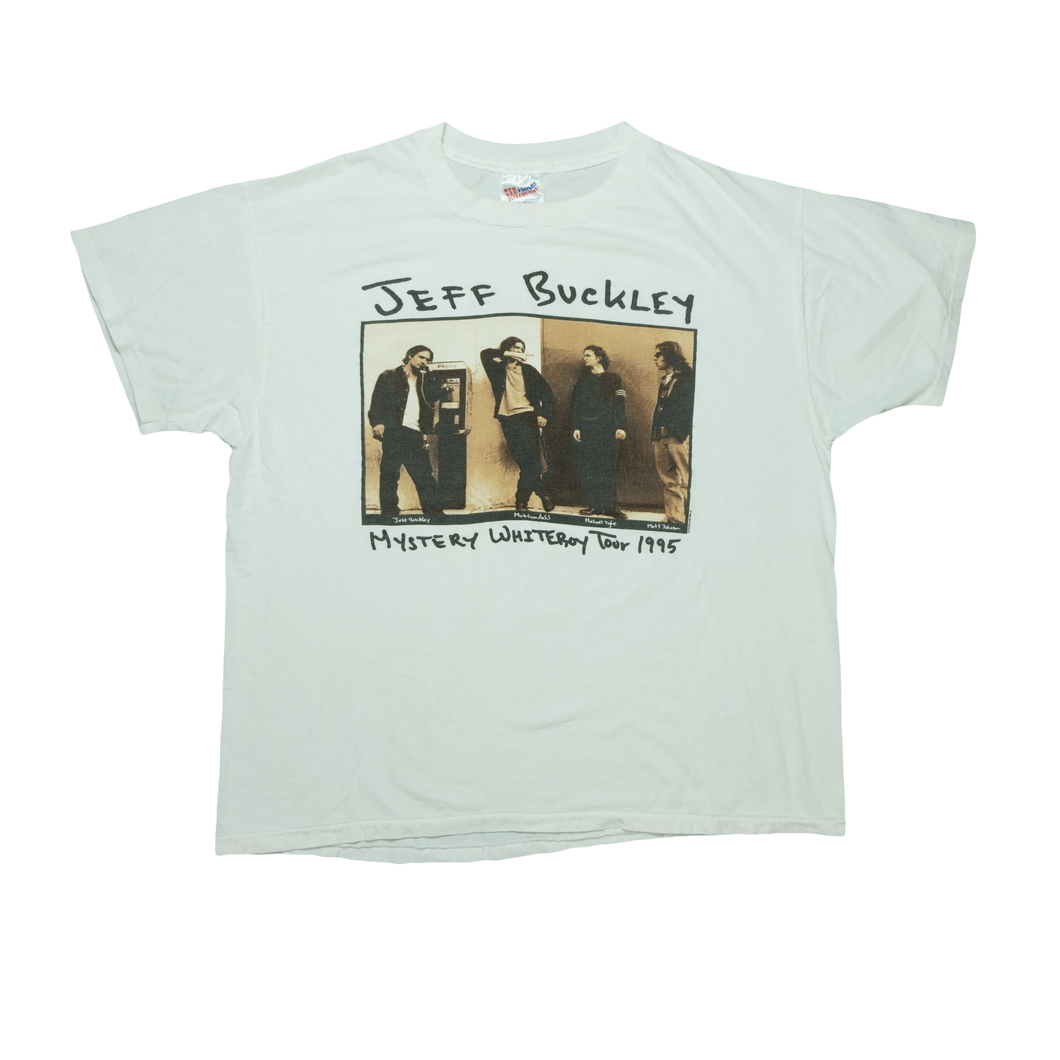 Vintage Jeff Buckley Mystery White Boy 1995 Tour T Shirt 90s White XL