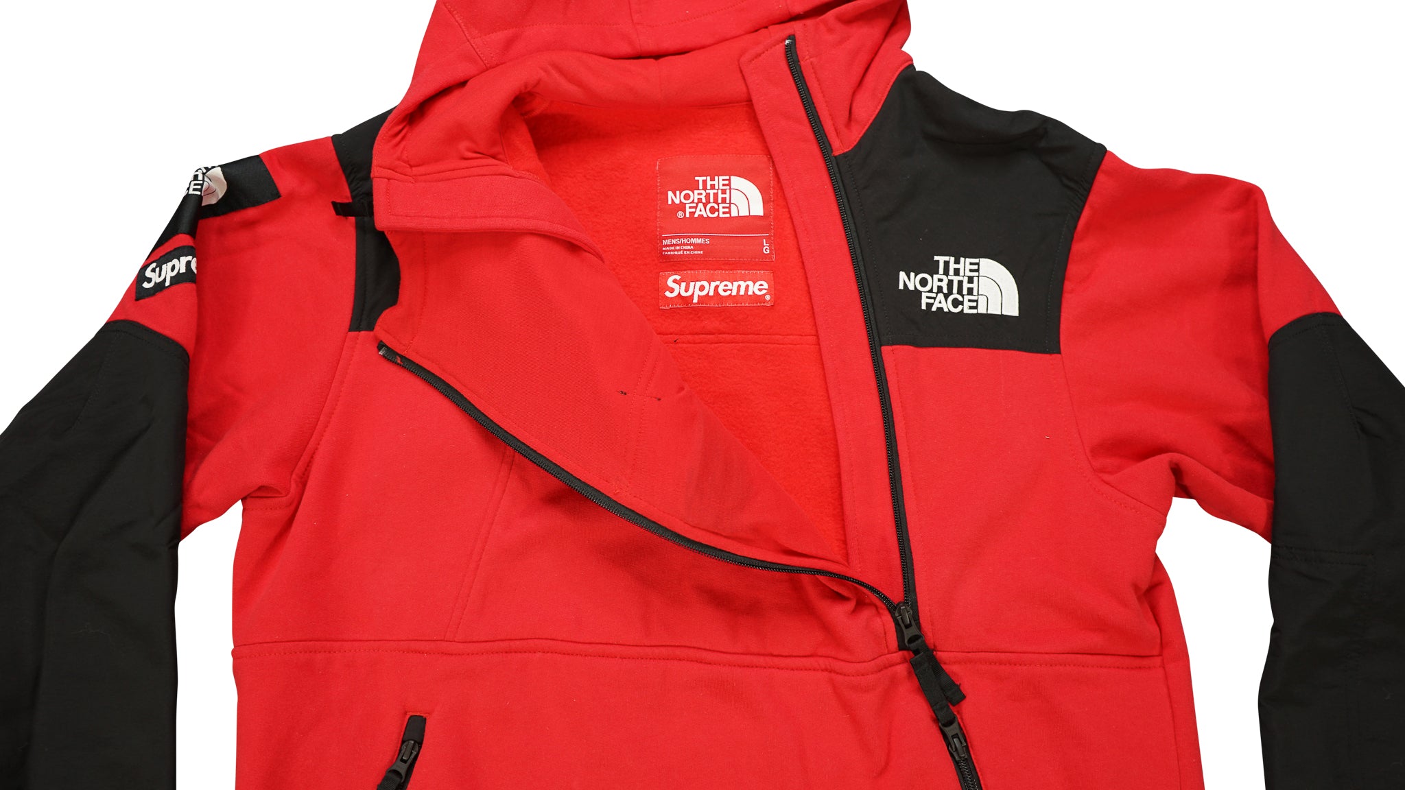 SS16 Supreme x The North Face Steep Tech Hooded Sweatshirt Red