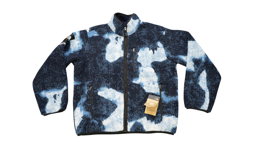 FW21 Supreme x The North Face Bleached Denim Print Fleece Jacket