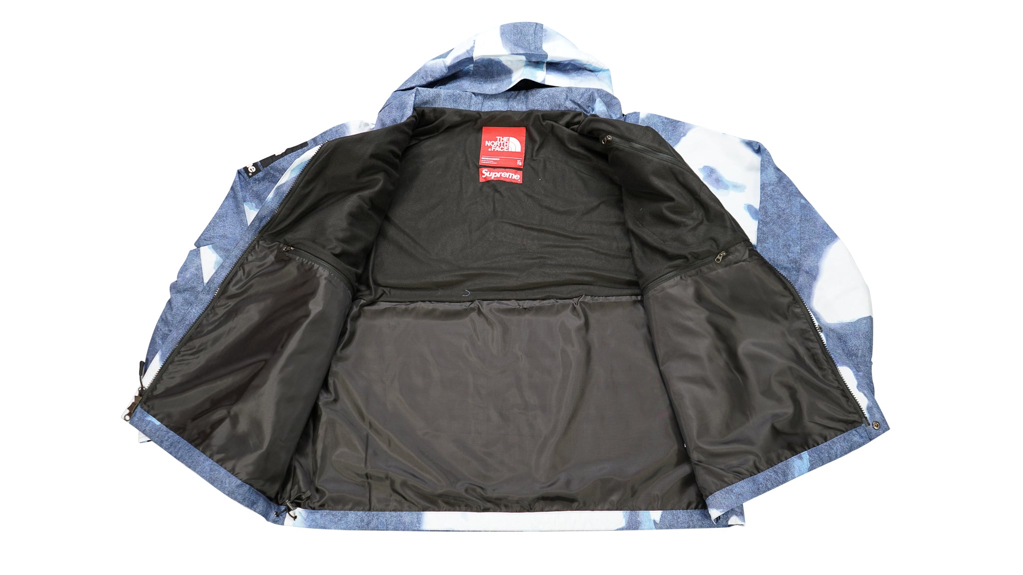 BRAND NEW SUPREME X THE NORTH FACE MOUNTAIN JACKET - BLEACHED DENIM BLUE -  SMALL