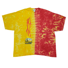 Load image into Gallery viewer, Vintage Walt Disney World Epcot Test Track Tie Dyed T Shirt 90s Red Yellow 2XL
