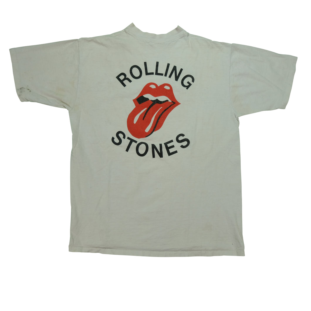 Vintage ALL SPORT The Rolling Stones Let's Get Stoned T Shirt 90s White XL