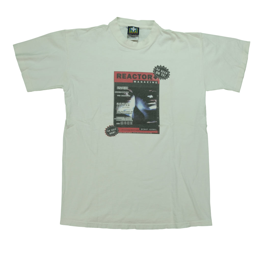 Vintage Reactor + Magazine Debut Issue Smashing Pumpkins The Pharcyde T Shirt 90s White M