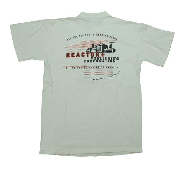 Vintage Reactor + Magazine Debut Issue Smashing Pumpkins The Pharcyde T Shirt 90s White M