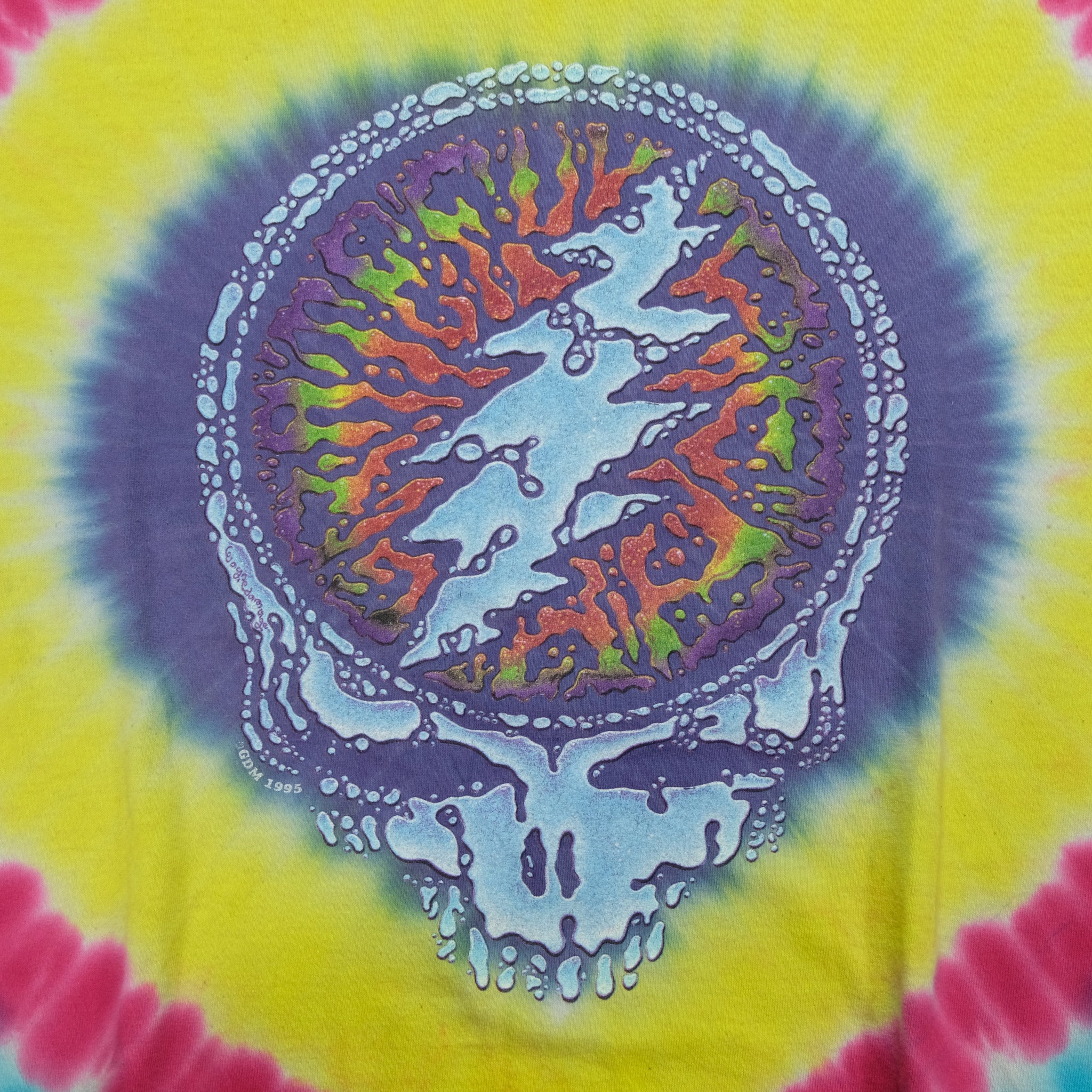Vintage Grateful Dead Summer Tour Rose Flower Tie Dyed Tee by Sun