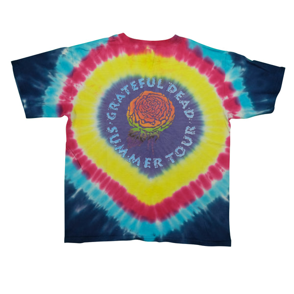 Vintage SUN DOG Grateful Dead Summer Tour Rose Flower Tie Dyed T Shirt 90s Multicolor M