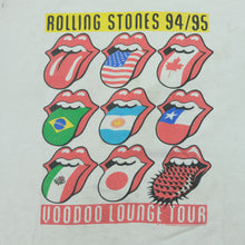 Load image into Gallery viewer, Vintage BROCKUM Rolling Stones Voodoo Lounge International 1994-95 Tour T Shirt 90s White XL
