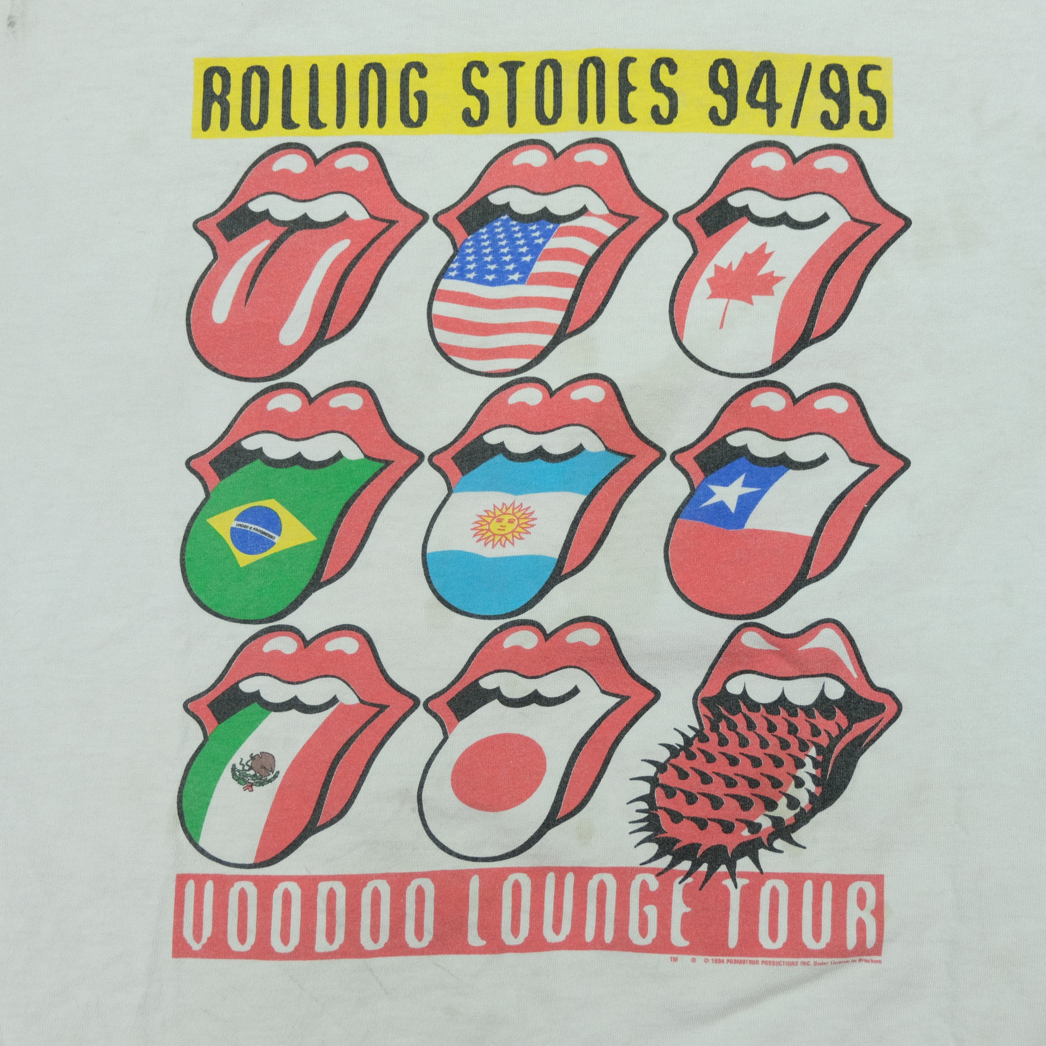 Vintage Rolling Stones Voodoo Lounge 94-94!World tour t shirt Size newest L Brockum