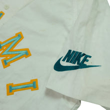 Load image into Gallery viewer, Vintage NIKE Miami Hurricanes Baseball Jersey White 90s XL
