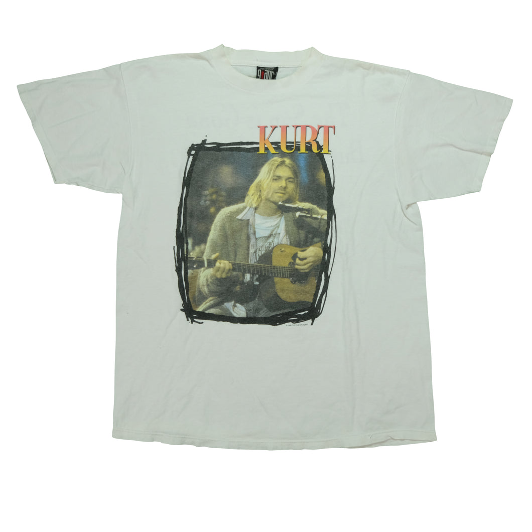 Vintage 1995 Kurt Cobain Nirvana Unplugged The Sun Is Gone Memorial Tee by The End of Music
