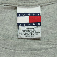 Load image into Gallery viewer, Vintage TOMMY JEANS Hilfiger Skateboarding Spell Out Flag T Shirt 90s Gray XL
