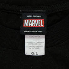 Load image into Gallery viewer, Vintage MAD ENGINE Marvel Comics Iron Man Palm Cannon T Shirt 2000s Black L
