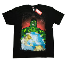 Load image into Gallery viewer, Vintage MAD ENGINE Marvel Comics The Incredible Hulk World War T Shirt 2000s Black NWT XL
