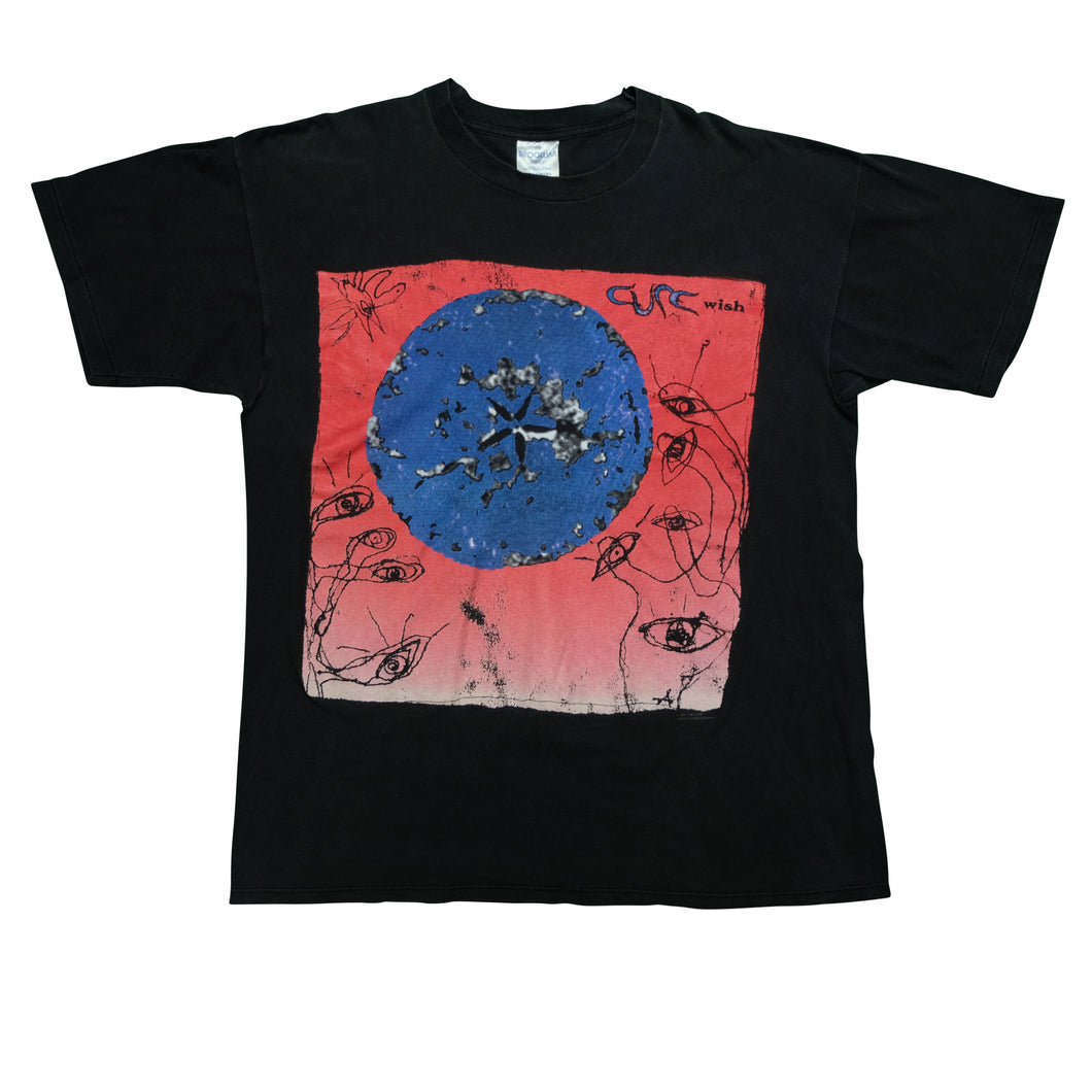 Vintage BROCKUM The Cure Wish Album Tour 1992 T Shirt 90s Black OSFA