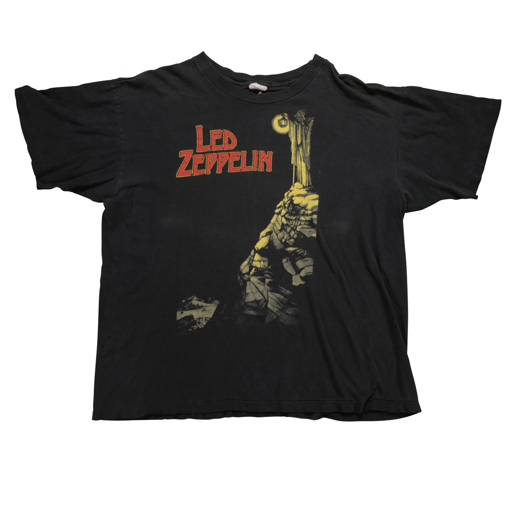 Vintage Led Zeppelin Stairway To Heaven T Shirt 90s Black