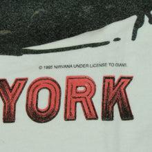 Load image into Gallery viewer, Vintage GIANT Nirvana Live In New York 1995 T Shirt 90s White XL
