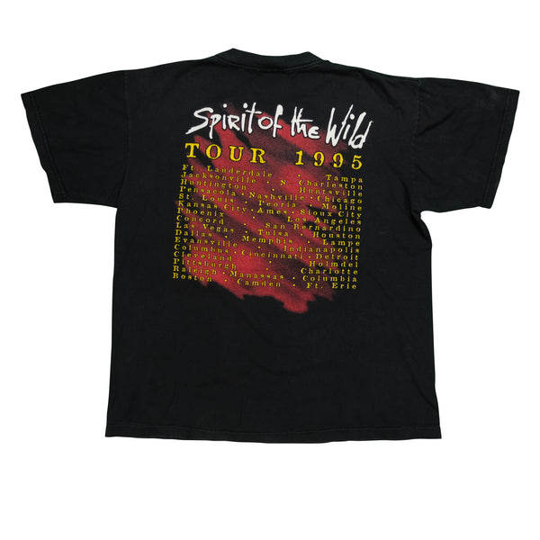Vintage WINTERLAND Ted Nugent Spirit of the Wild Album Tour 1995 T Shirt 90s Black L