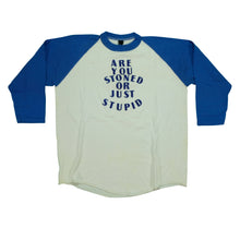 Load image into Gallery viewer, Are You Stoned or Just Stupid Raglan Tee
