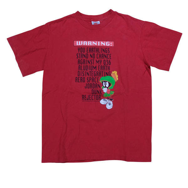 Vintage NIKE Marvin the Martian Michael Jordan In Your Space 1993 T Shirt 90s Red Youth XL