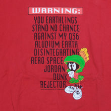 Load image into Gallery viewer, Vintage NIKE Marvin the Martian Michael Jordan In Your Space 1993 T Shirt 90s Red Youth XL
