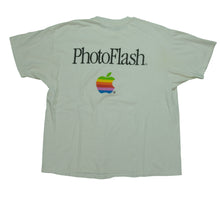 Load image into Gallery viewer, Vintage Apple You Oughta Be In Pictures PhotoFlash Promo T Shirt 90s White XL
