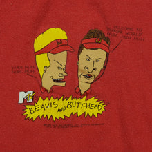 Load image into Gallery viewer, Vintage STANLEY DESANTIS Beavis and Butt-Head Burger World 1993 T Shirt 90s Red L
