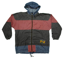 Load image into Gallery viewer, Vintage NIKE Spell Out Swoosh Color Block Jacket 90s Black Red Blue L
