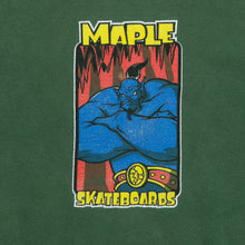 Load image into Gallery viewer, Vintage Maple Skateboards Genie T Shirt 90s Green M
