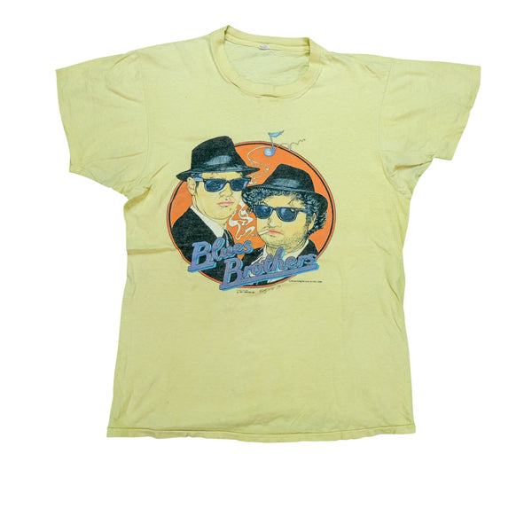 Vintage The Blues Brothers Jake & Elwood 1979 T Shirt 70s Yellow