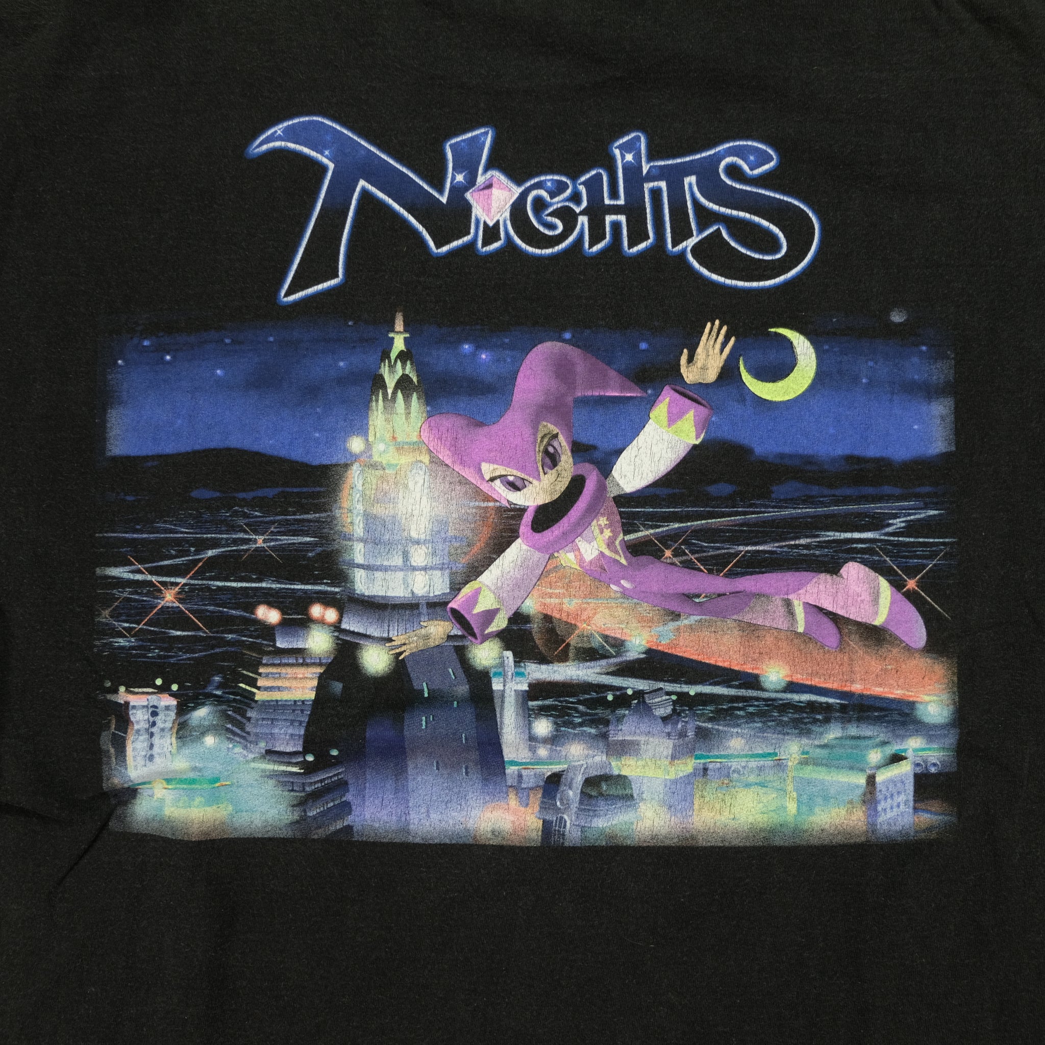 Vintage 1996 Nights Into Dreams Sega Saturn Video Game Promo Tee 