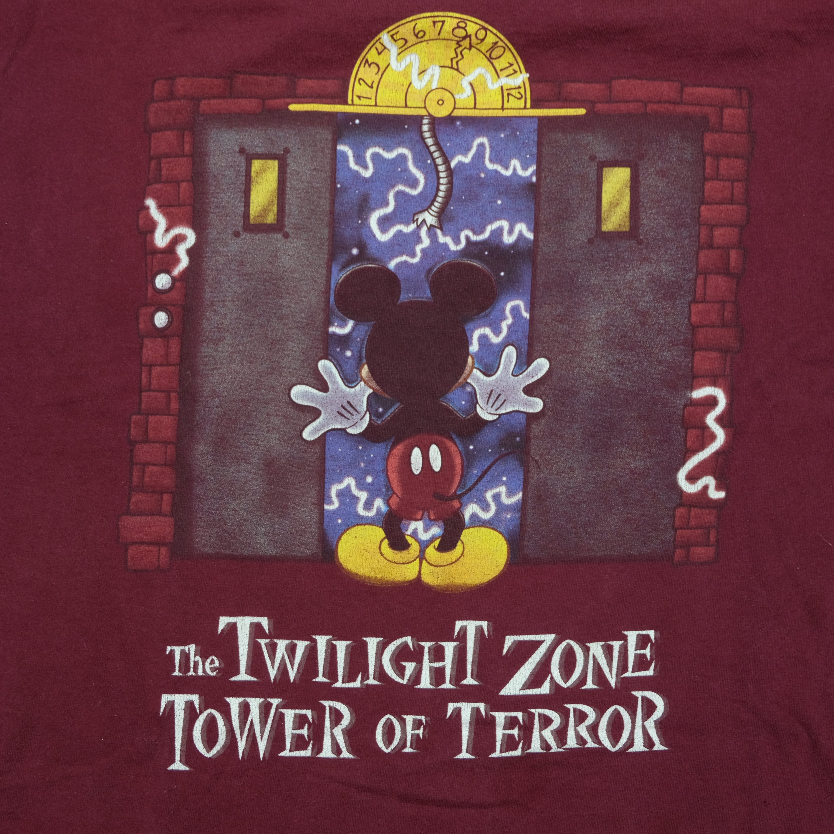 Vintage 90s Twilight Zone Mickey Mouse deals TShirt Walt Disney Tower Of Terror Sz 2XL