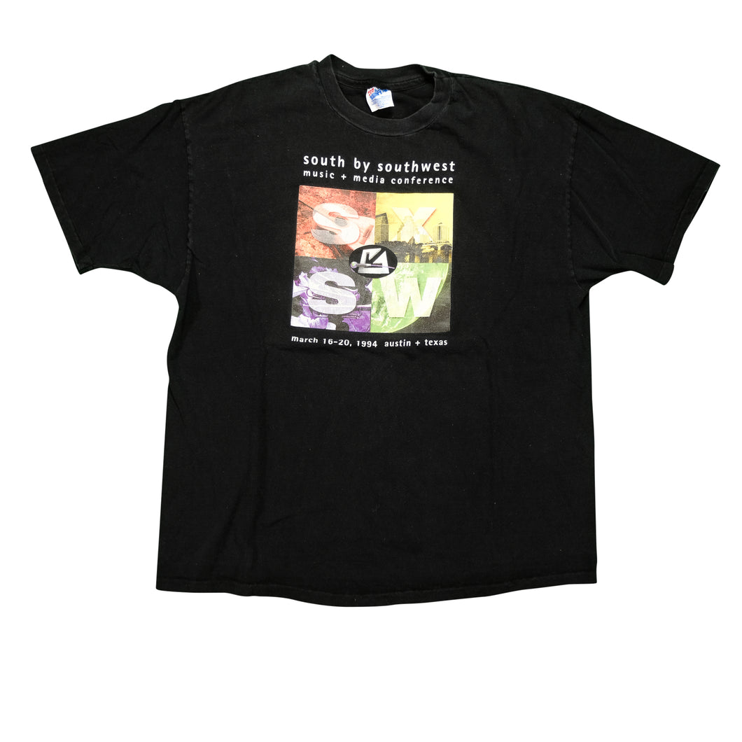 Vintage South by Southwest 1994 Music Festival T Shirt 90s Black XL