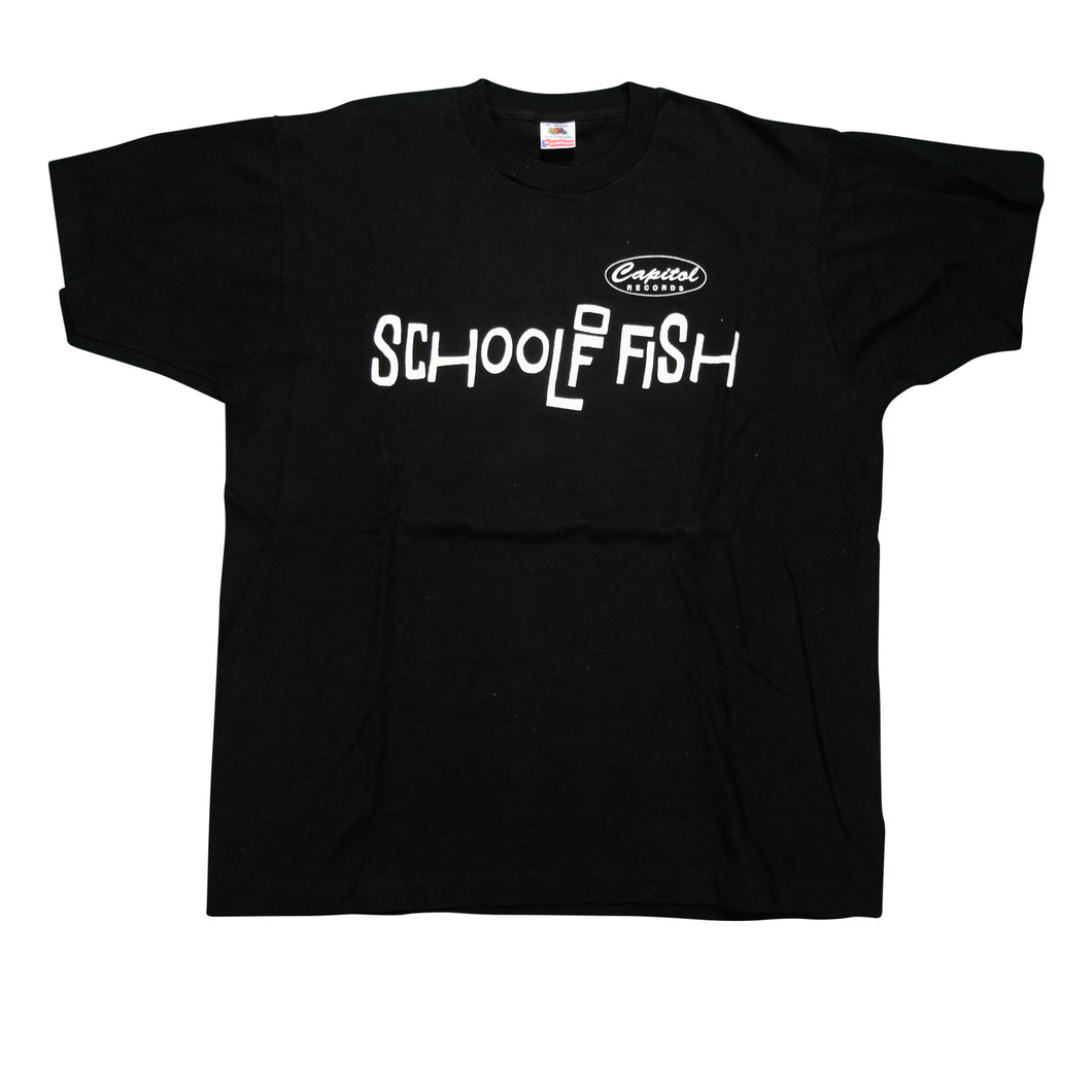 Vintage School of Fish Band Capitol Records T Shirt 90s Black XL