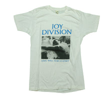 Load image into Gallery viewer, Vintage SCREEN STARS Joy Division Love Will Tear Us Apart T Shirt 90s White L
