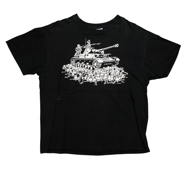 Vintage Skeleton Army 1992 Tank T Shirt 90s Black XL