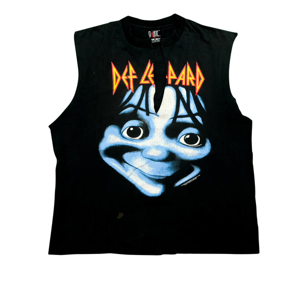 Vintage GIANT Def Leppard I Suppose A Rock’s Outta The Question 1992 Tour Sleeveless T Shirt 90s Black XL