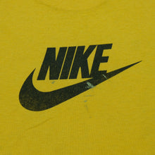 Load image into Gallery viewer, Vintage NIKE Mid America Classic Spell Out Swoosh Big Cat Graphic T Shirt 80s 90s Yellow XL
