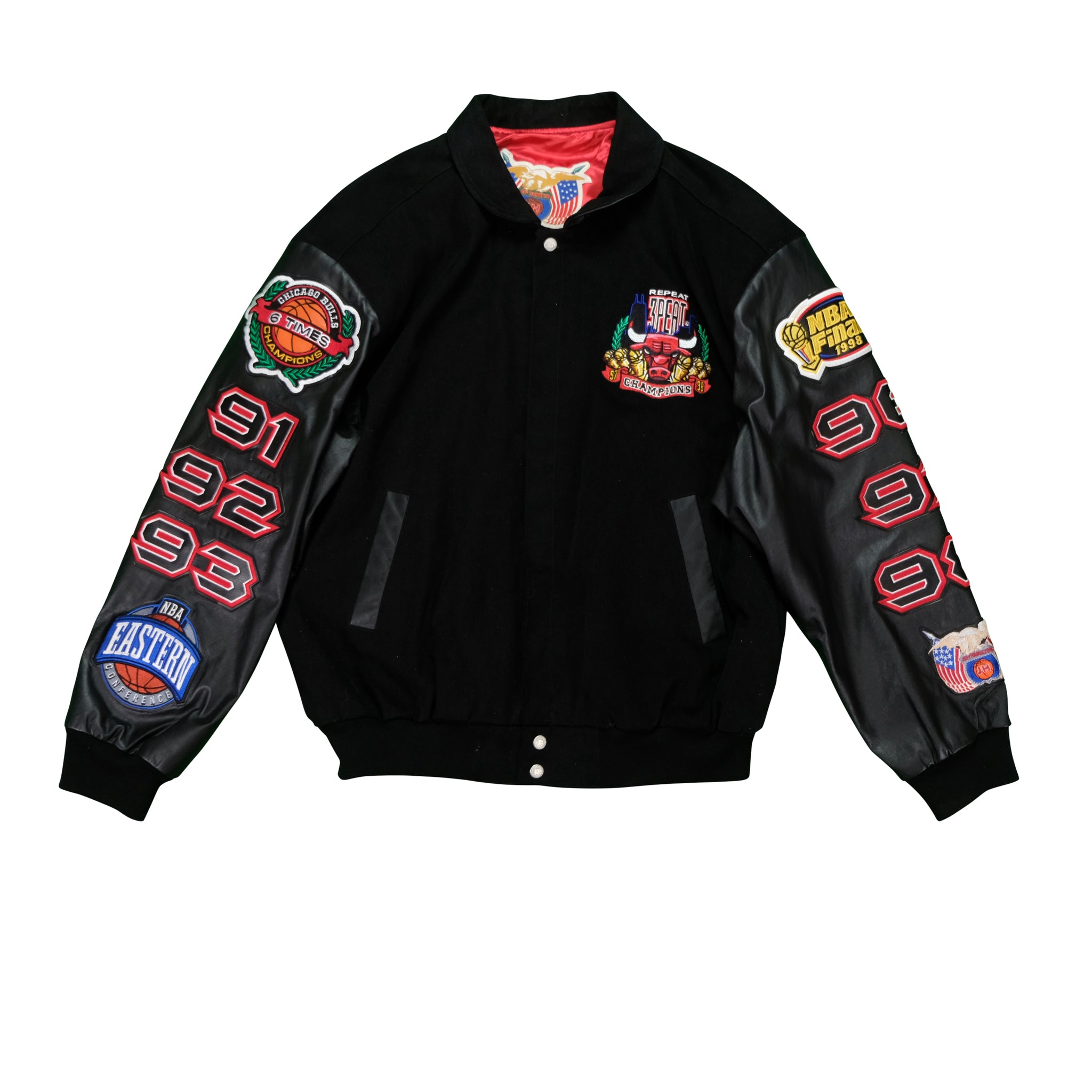 Chicago bulls championship leather jacket online