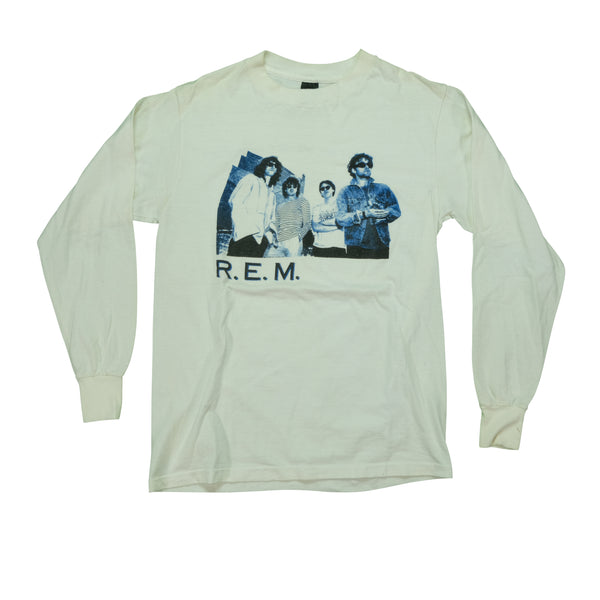 Vintage 1986 R.E.M. Seven, Hurrah We Are All Free Now Tour Long Sleeve Tee on Anvil