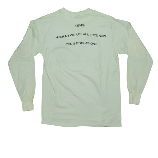 Vintage 1986 R.E.M. Seven, Hurrah We Are All Free Now Tour Long Sleeve Tee on Anvil