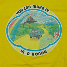 Load image into Gallery viewer, Vintage You Can Make It in a Honda T Shirt 80s Yellow
